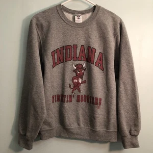 Indiana Hoosiers Adult Crewneck Sweater Size Small “Fightin Hoosiers” Bison READ - Picture 1 of 6