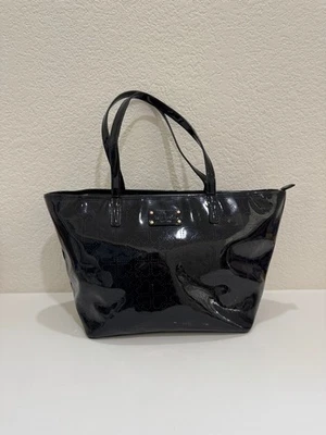 Bolso de Mano Kate Spade New York Para Mujer Negro Charol Corazón Mediano Cremallera Foto 1 de 4