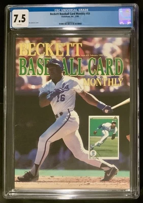 Beckett Baseball Bo Jackson Kansas City Royals de febrero de 1990 CGC 7,5 Foto 1 de 2