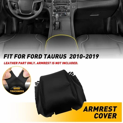 Middle Car Center Console Armrest Cover Leather Black Fits Ford Taurus 2010-2019 - Image 1 of 4