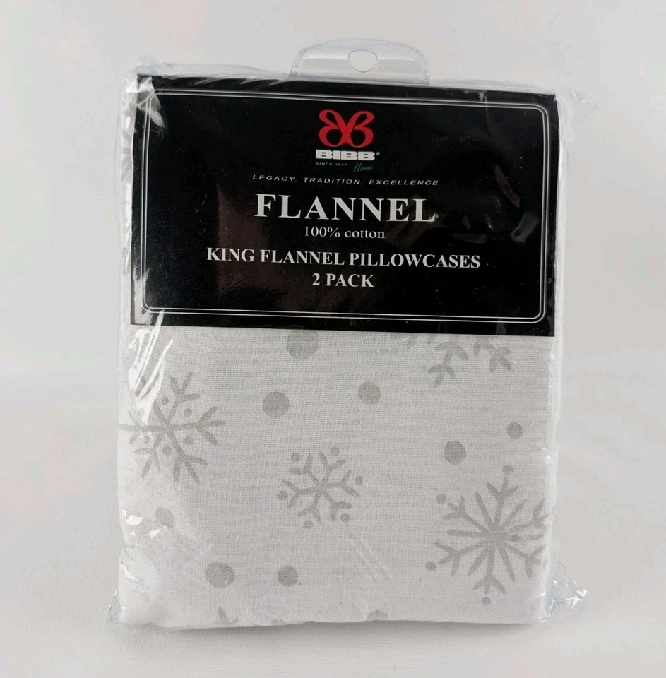 BIBB Home STANDARD Flannel Pillowcases Set OF 2 BUFFALO CHECK 20x30”