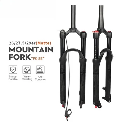 Forcella sospensione pneumatica 26/27,5/29er lega mtb bicicletta mountain bike 120mm viaggio - Immagine 1 di 4