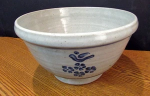 RARE VINTAGE NICHOLAS MOSS BLUE SALT GLAZE BOWL (EZS000215) - Bild 1 von 8