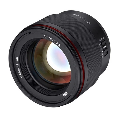 Teleobjetivo retrato enfoque automático Samyang AF 75 mm F1,8 X para cámara Fujifilm X Foto 1 de 4