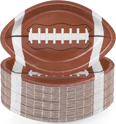 Platos de papel desechables con temática de fútbol de 25 piezas suministros de fiesta de fútbol comida S Foto 1 de 4