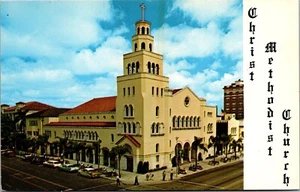 Vtg St Petersburg Florida FL Christ Methodist Church 1950s View Postcard - Imagen 1 de 2