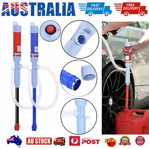 Portable Electric Hand Syphon Pump Pipe Oil Diesel Fuel Water Transfer Blue/Red - Picture 1 of 13
