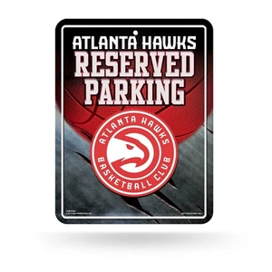 Atlanta Hawks Reserved Parking Metal Sign. 8-1/2" x 11" #A106 - Picture 1 of 1