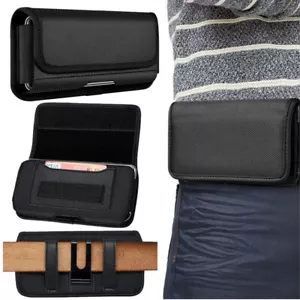 Holster Pouch Wallet Case with Belt Loop Card Holder For Samsung S22 S21 S20 S10 - Picture 1 of 12