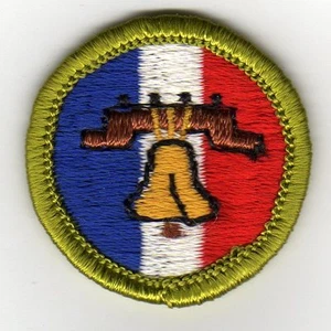Citz. in the Nation (Green Brd.) Merit Badge Type G Cloth Back (1961-71), Mint! - Picture 1 of 1