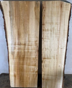 (2) One live edge Silver Maple Set Kiln dried and planed 2.1/8”x8.5-14”x35” - Picture 1 of 10