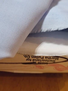 Martha Pullen NELONA SWISS BATISTE Cotton Dusty Blue BTHY 45in Wide - Picture 1 of 5