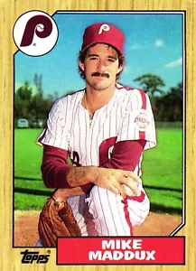 1987 Topps Mike Maddux Rookie Philadelphia Phillies #553 Baseball Card - Picture 1 of 2
