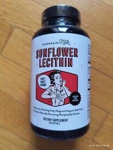 Legendairy Milk Sunflower Lecithin 1200mg, Lactation Support 200 Softgels Ex 27 - Picture 1 of 6