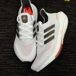 Adidas Ultra Boost 21 Tokyo Running Shoes White Solar Red S23863 Mens Sz 7.5 /9w - Picture 1 of 9
