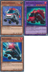 Ambulance Rescueroid + Ambulanceroid + Rescueroid 3 Mint Karten Fusion Set YUGIOH - Bild 1 von 4