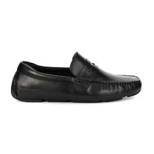 Cole Haan Men's Grand Laser Black Leather Penny Loafers C36651