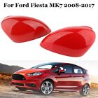 Passenger Driver's Side Wing Mirror Cover for Ford Fiesta MK7 2008 2017 in Red