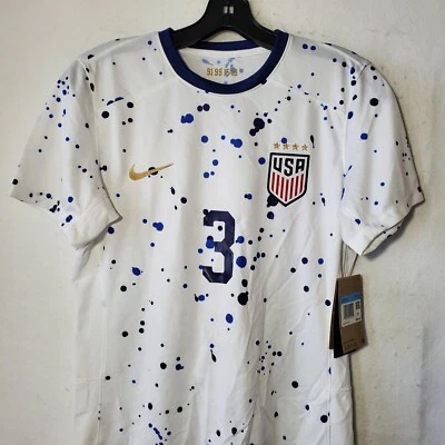 Sofia Huerta USWNT USA Womens Soccer Jersey #3 White Medium Stitched Logo - Image 1 of 4