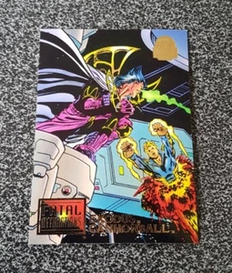 Marvel Universe 1994 Fleer Fatal Attractions Card #10 – Exodus v Cannonball - Picture 1 of 2