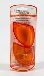 1 Real Techniques MIRACLE COMPLEXION SPONGE + Travel Case #01711 NEW - Picture 1 of 2