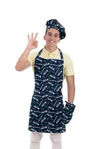 Juego de 3 piezas de chef con estampado disperso de los Seattle Seahawks de Northwest NFL para adultos unisex - Imagen 1 de 1
