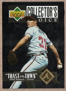 Greg Maddux Upper Deck Collector's Choice 1997 Toast Of The Town #T3