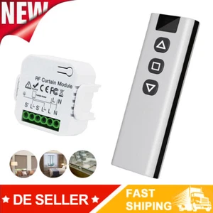 433mhz Funk Jalousie Vorhang Schalter Rolladenschalter mit RF Fernbedienung DHL - Picture 1 of 13