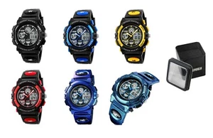 SKMEI Sports Casual Unisex Dual Time Wristwatch with Warranty Card & Box - Picture 1 of 8