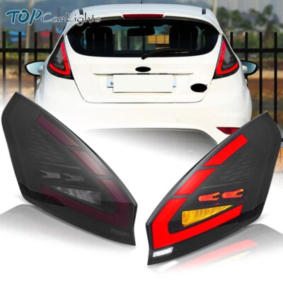 Smoked LED Tail Lights For 2008-2019 Ford Fiesta Hatchback W/Start-up Animation - Image 1 of 4