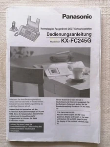 Faxgerät Panasonic KX-FC245G, Bedienungsanleitung, Gebraucht und gut erhalten  - Bild 1 von 4