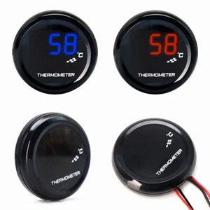 22mm Red/Blue Water Temp Gauge Digital LED Temperature Motorcycle Auto Meter - Picture 1 of 10