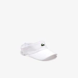 Lacoste Golf Cap Sport Visor Weiss Krokodil verstellbar One Size NEU