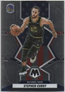 2021-22 Panini Mosaic Basketball STEPHEN CURRY Base National Pride #247 Warriors - Picture 1 of 2