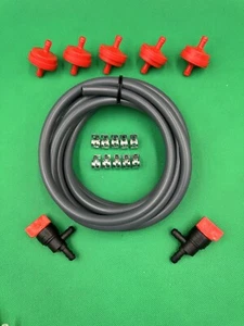 5 Feet 1/4 inch ID Fuel Line Hose Kit with 10Clamps for Briggs Kawasaki Kohler - Picture 1 of 6