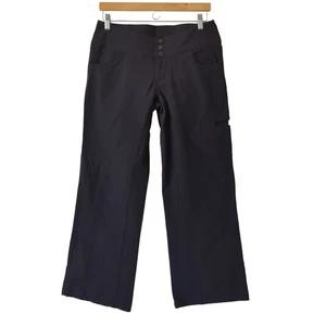 Vintage lululemon donna RARO nero gamba larga vita bassa escursionismo logo tasca elegante 31 - Foto 1 di 9