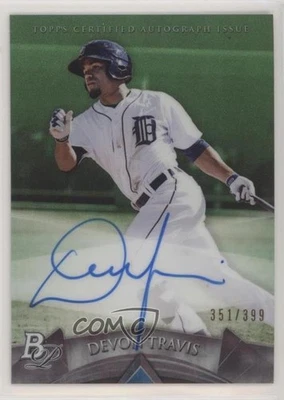 2014 Bowman Platinum Prospects Green Refractor /399 Devon Travis #AP-DT Auto - Image 1 of 2