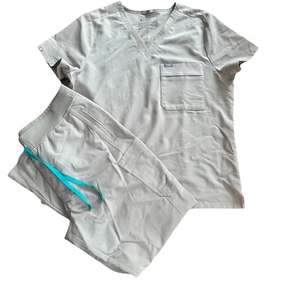 Conjunto de Pantalones y Top Figs Technical Collection Boulder Mujer’s 2XL Beige Usado en Excelente Condición Foto 1 de 4