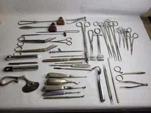Antique/Vintage Medical Tool Collection Scalpels,clamps Ect. - Picture 1 of 6