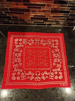 Красная бандана слон быстрый цвет носовой платок распродажа банты винтажный  - Изображение 1 из 4