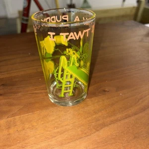 Warner Bros 1974 Vintage Looney Tunes Jelly Juice Glass Tweety & Sylvester - Picture 1 of 9