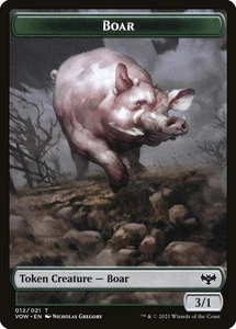 8x Boar Token - NM - Crimson Vow - SPARROW MAGIC mtg - Picture 1 of 1