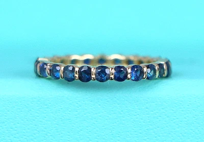 Juego de barras de eternidad Tiffany & Co de oro amarillo de 18 k de zafiro azul 4,75 Foto 1 de 4