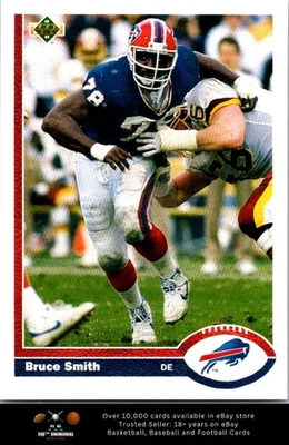 1991 Upper Deck FOOTBALL #174 Bruce Smith - Image 1 of 2