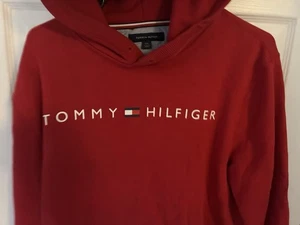 Tommy  hilfiger hoodie men large Color Red - Picture 1 of 7