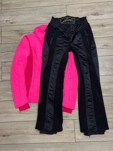 Damen Jet Set 2 Teiler Anzug Ski Schnee Jacke Hose Gr. 4 EUR 40 Rosa Schwarz - Bild 1 von 20