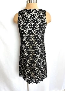 ALICE & OLIVIA Size 6 Black Embroidered Floral Lace Layered Dress 6 - Picture 1 of 6