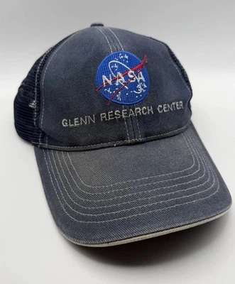 Sombrero de camionero NASA Glenn Research Center Cleveland Ohio malla Snapback azul espacio Foto 1 de 3