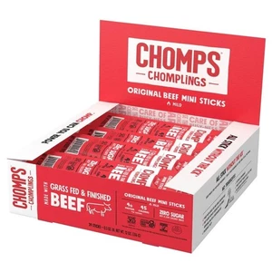 Chomplings Mini Bastoncini Snack a Scatti Originali Manzo Alimentati con Erba e Rifiniti, 4G di P - Foto 1 di 12