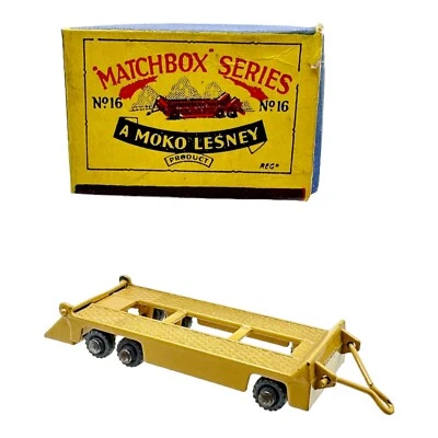 ORIGINAL C1955 BOXED MOKO LESNEY MATCHBOX SERIES TRANSPORTER TRAILER 16A + B1 - Image 1 of 4